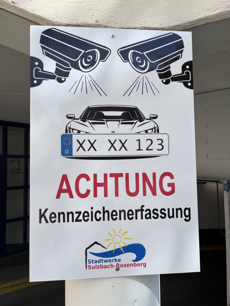 Hinweis zur Kennzeichenerkennung